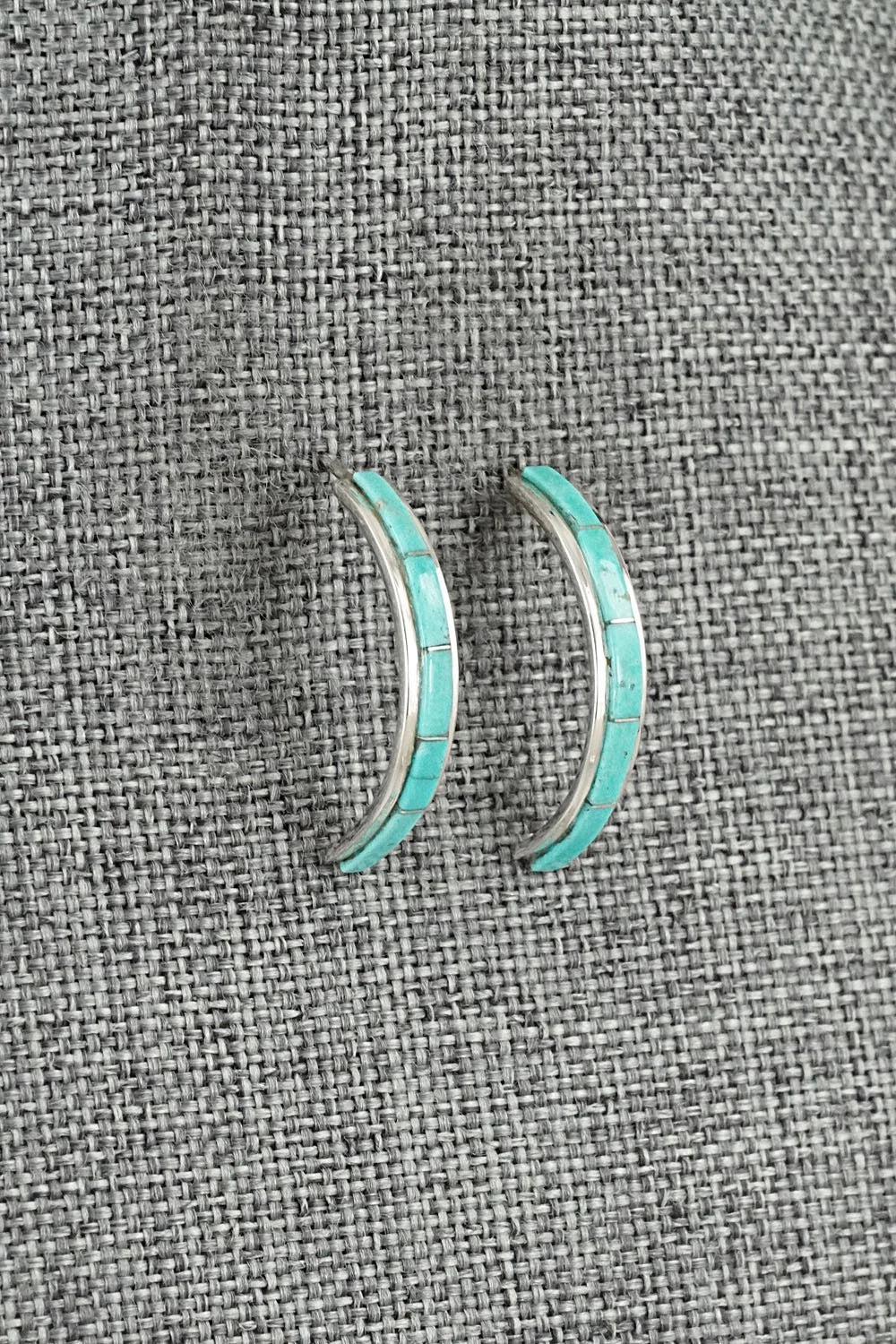 Turquoise & Sterling Silver Earrings - Nathaniel Johnson