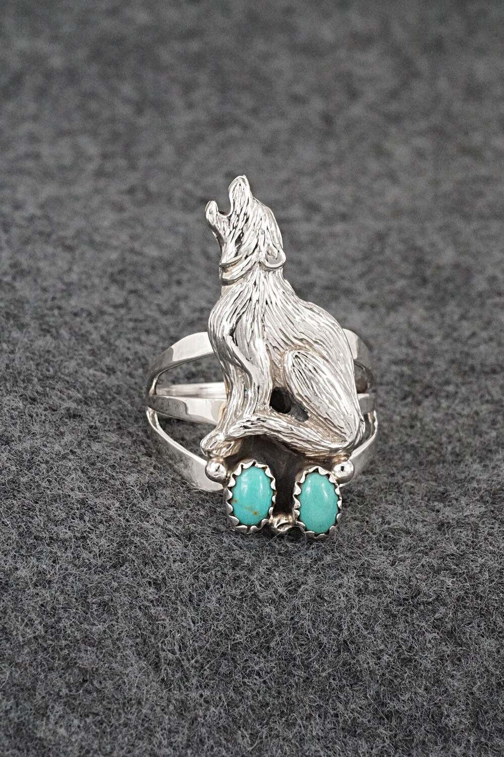 Turquoise & Sterling Silver Ring - Robert Martinez - Size 9.5