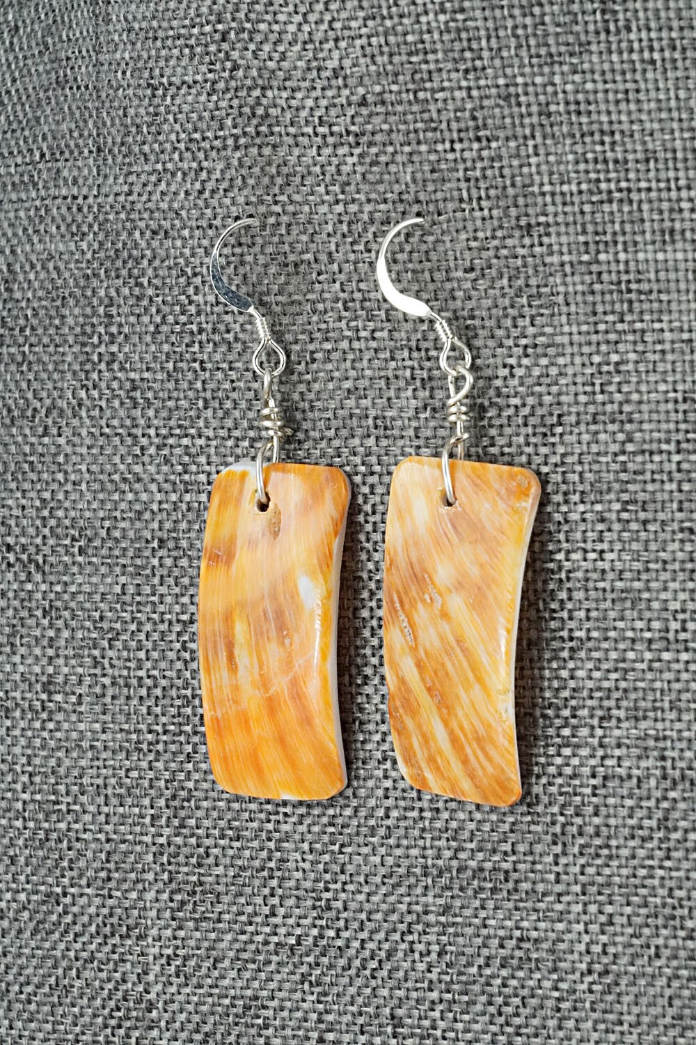 Spiny Oyster & Sterling Silver Earrings - Louise Joe