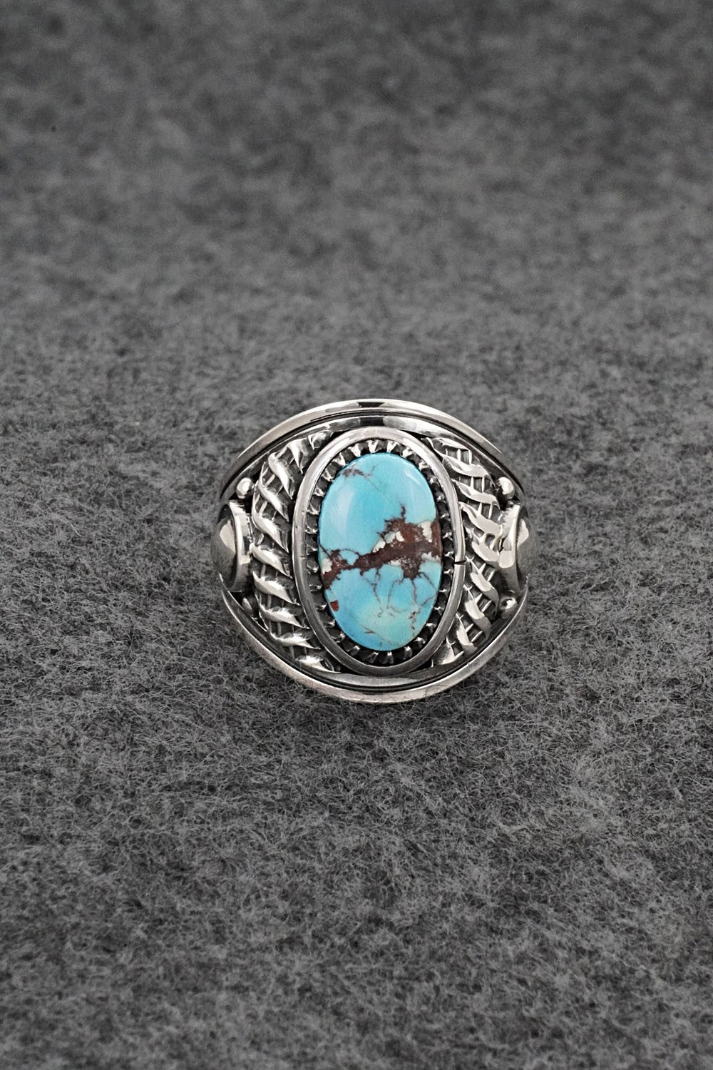 Turquoise & Sterling Silver Ring - Derrick Gordon - Size 9