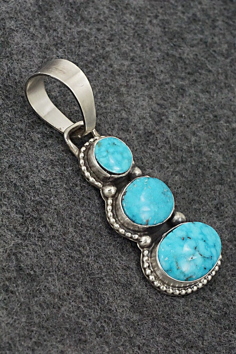 Turquoise & Sterling Silver Pendant - Bobby Johnson