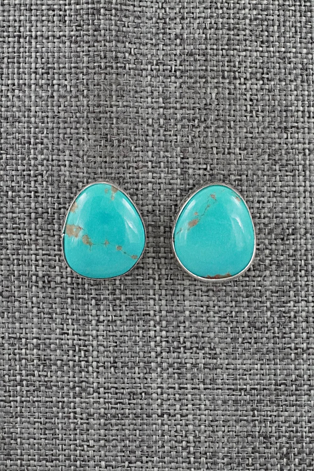 Turquoise & Sterling Silver Earrings - Rosemary Saunders