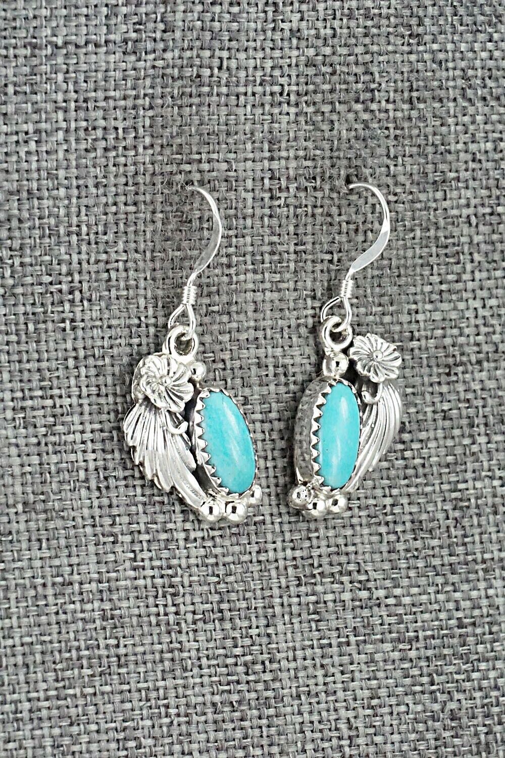 Turquoise and Sterling Silver Earrings - Andrew Vandever