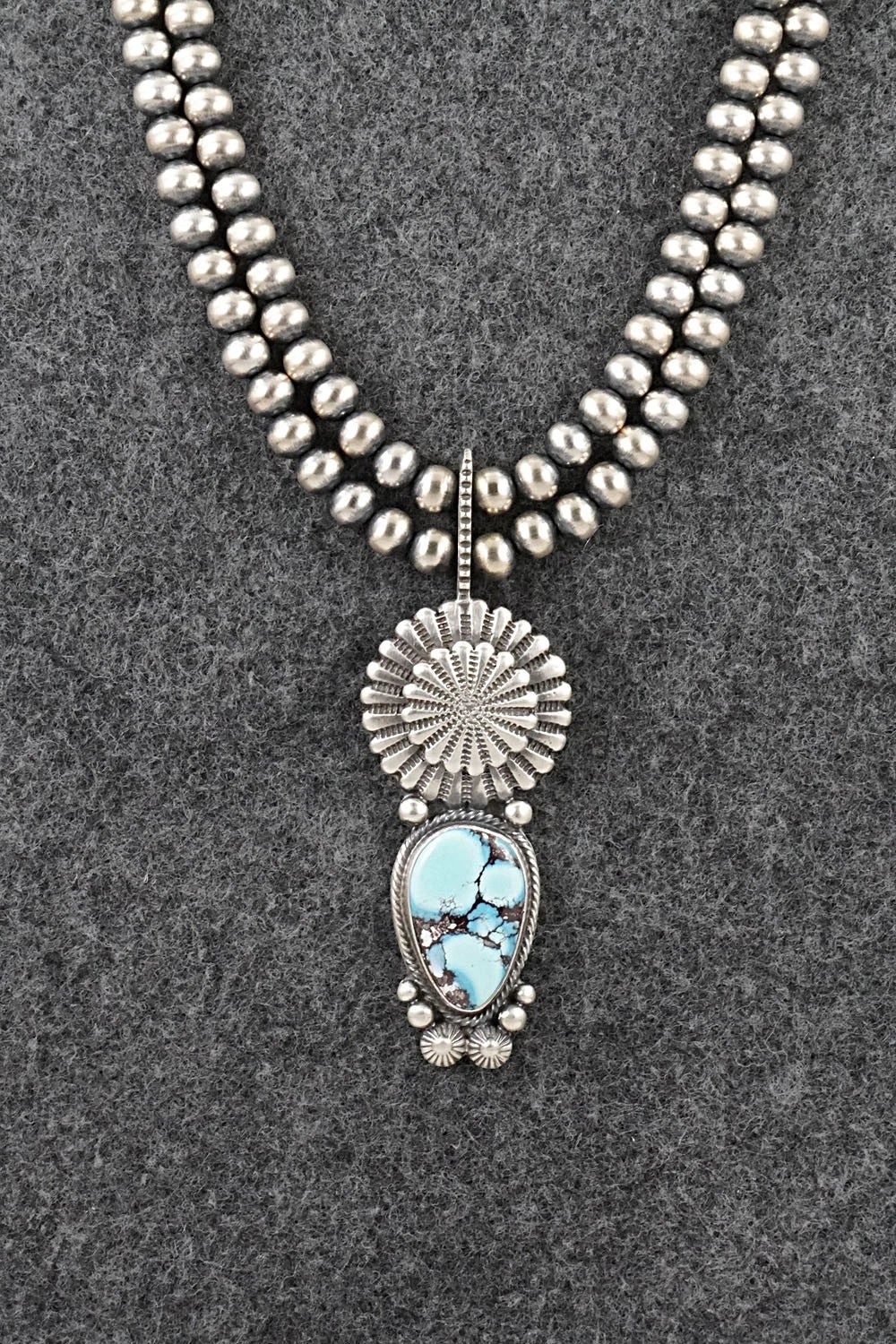 Turquoise & Sterling Silver Necklace - Tom Lewis
