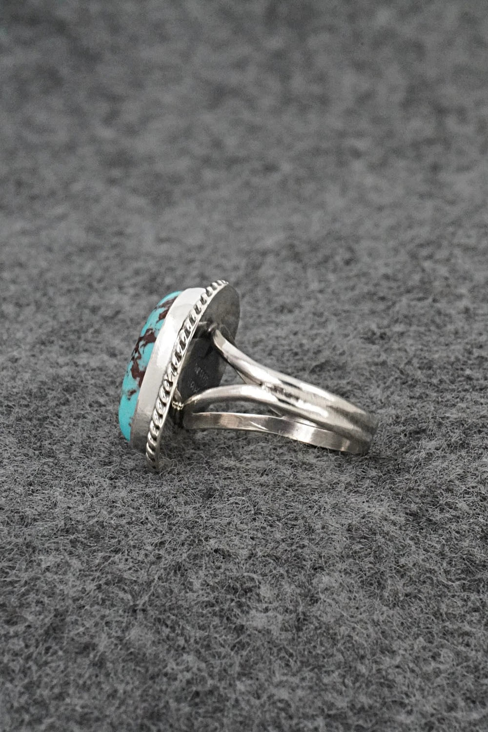 Turquoise & Sterling Silver Ring - Eugene Gruber - Size 5