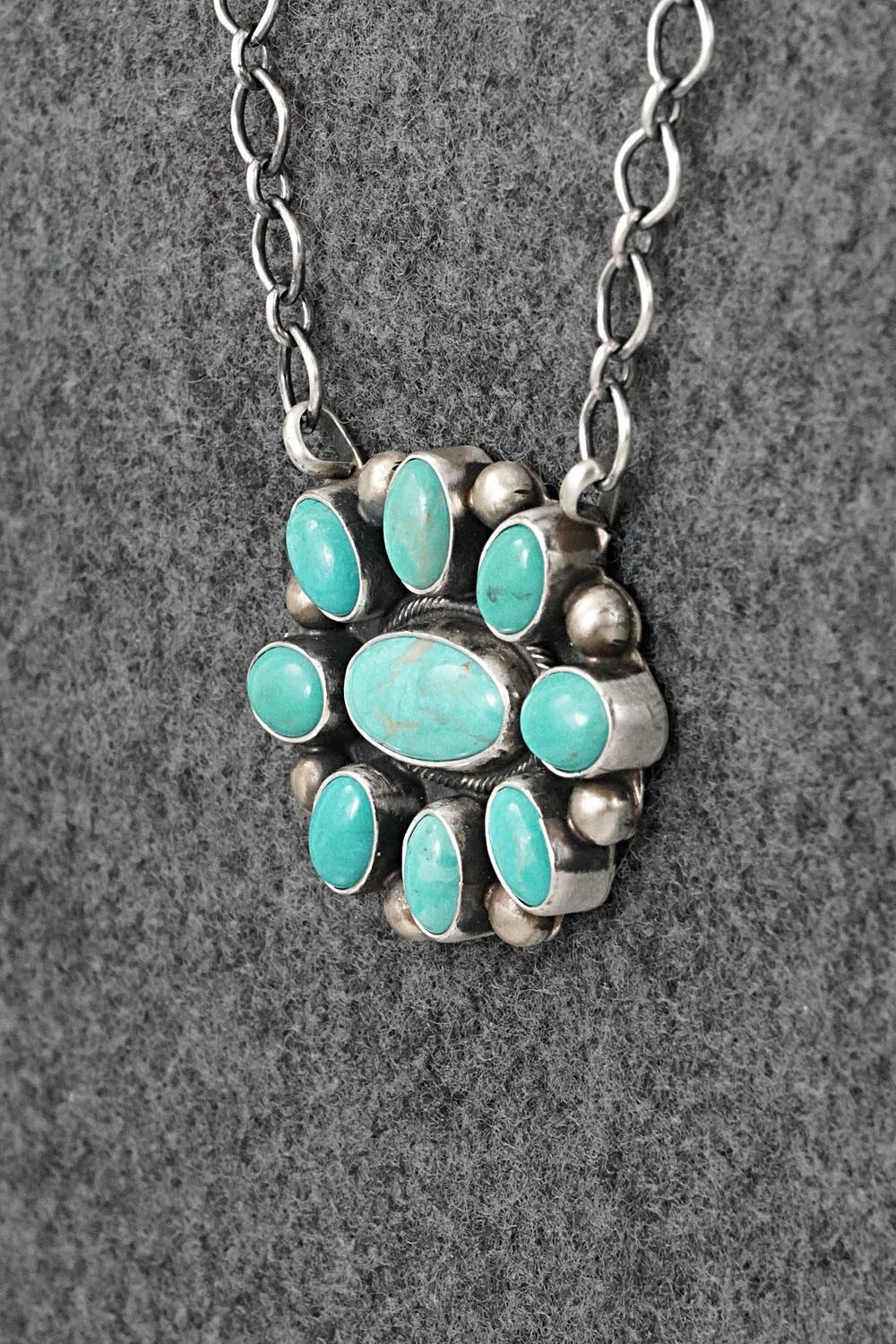 Turquoise & Sterling Silver Necklace - Kathleen Livingston