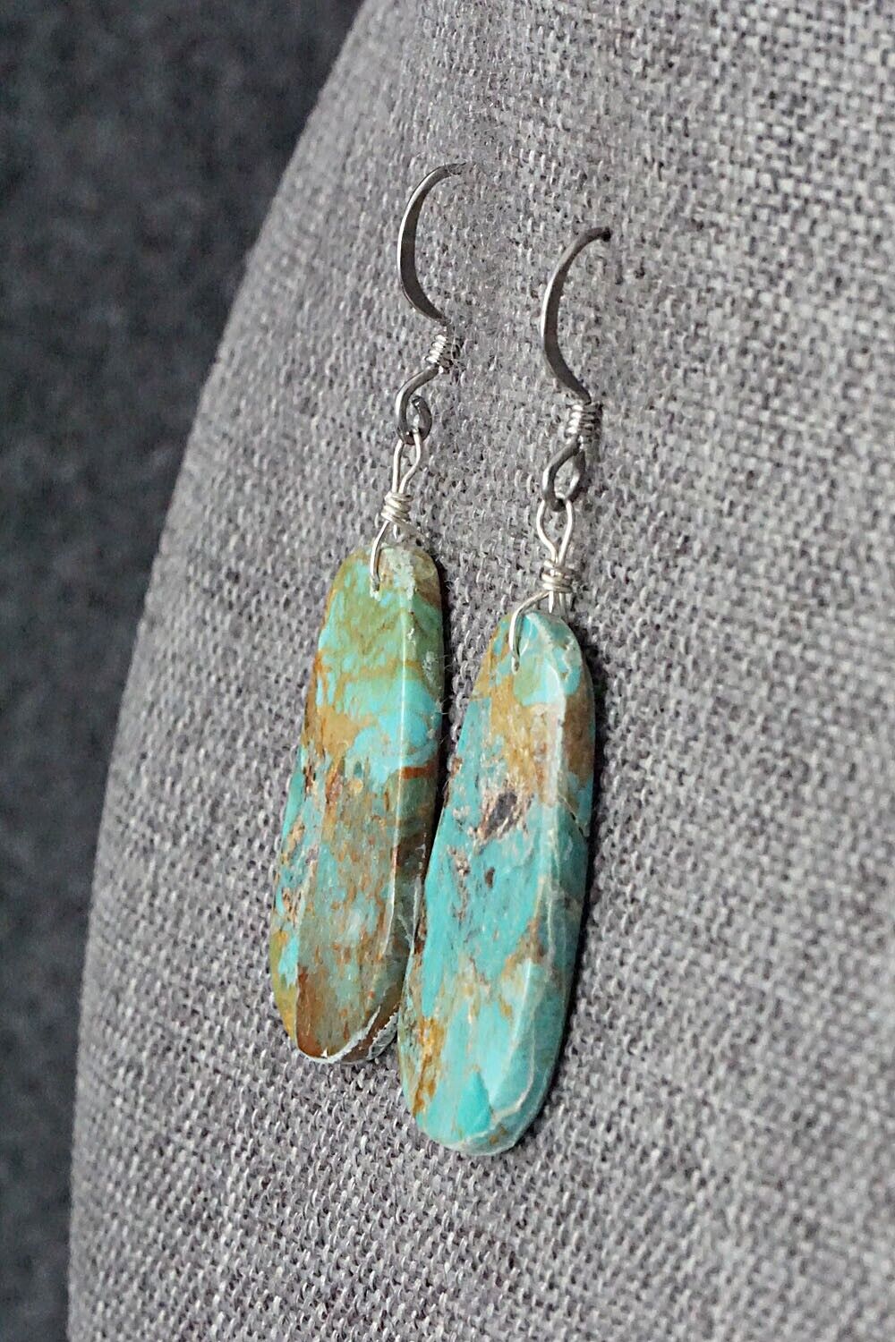 Turquoise & Sterling Silver Earrings - Joe Garcia