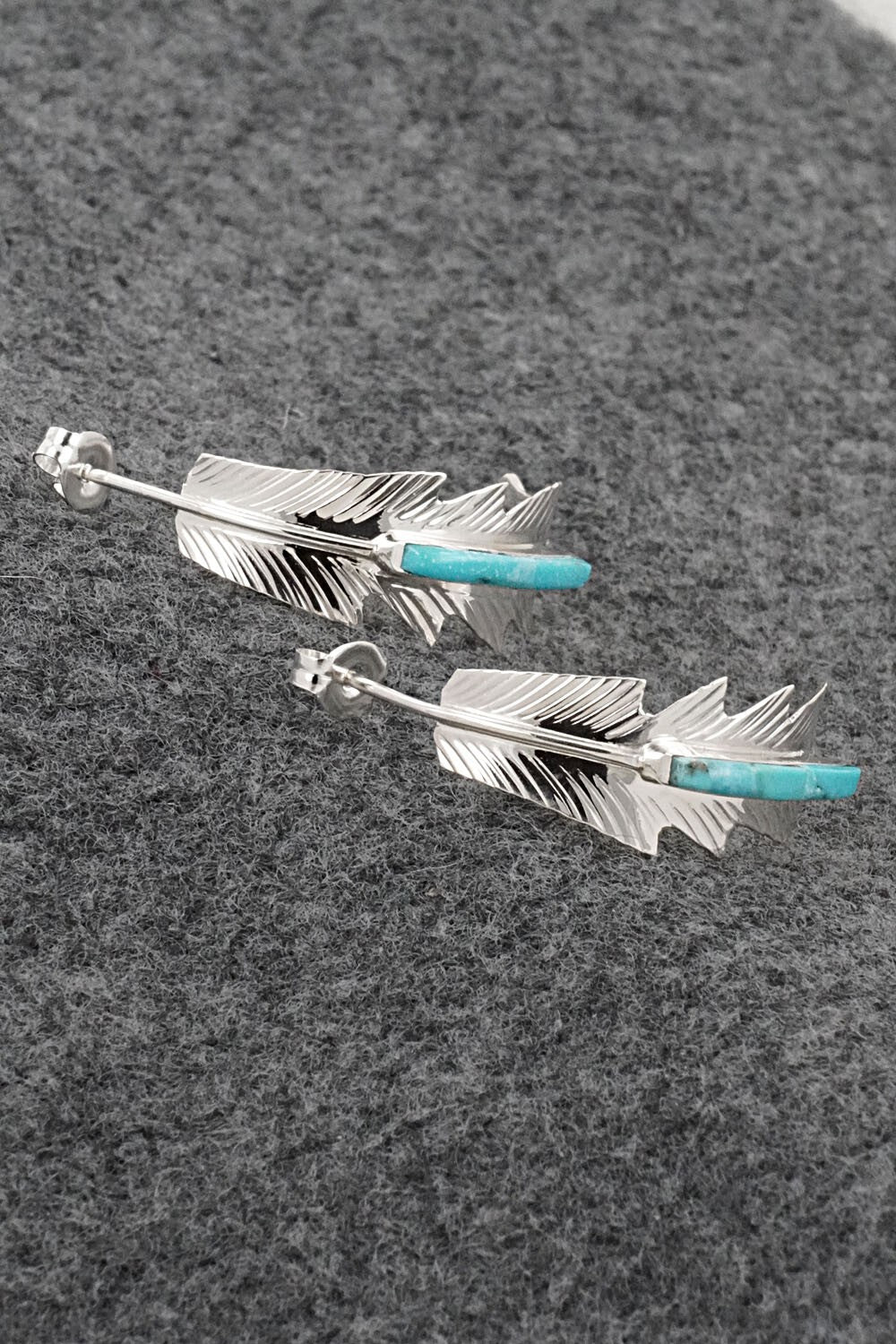 Turquoise & Sterling Silver Earrings - Alan Barney