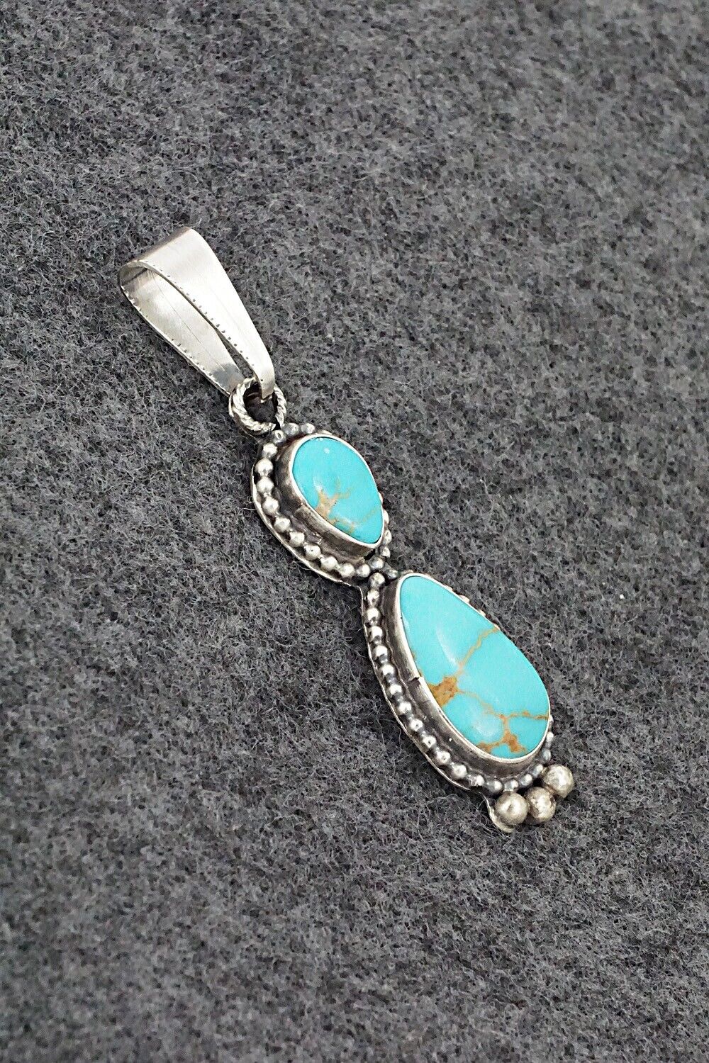 Turquoise & Sterling Silver Pendant - Jimmy Garcia