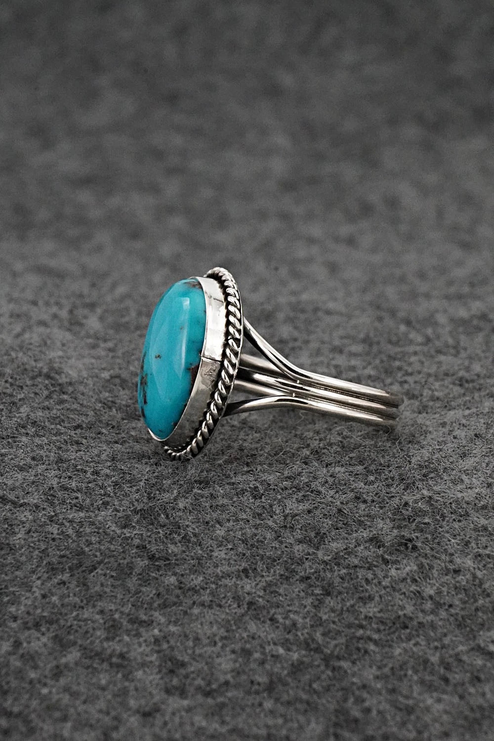 Turquoise & Sterling Silver Ring - Rena Begay - Size 8