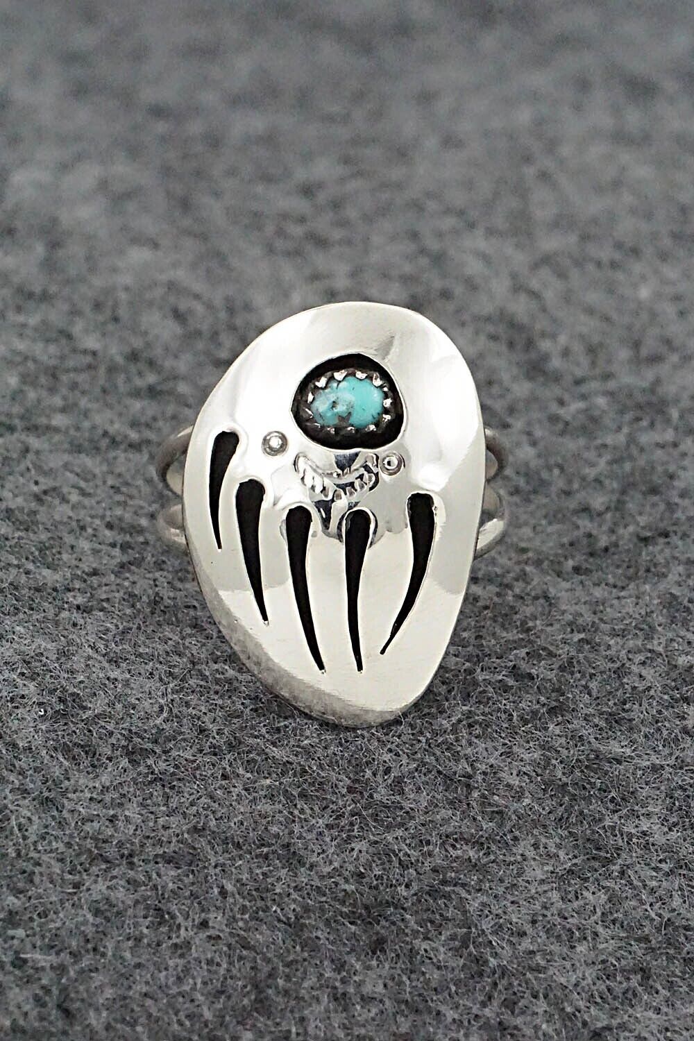 Turquoise & Sterling Silver Ring - Ervin Begay - Size 8.5