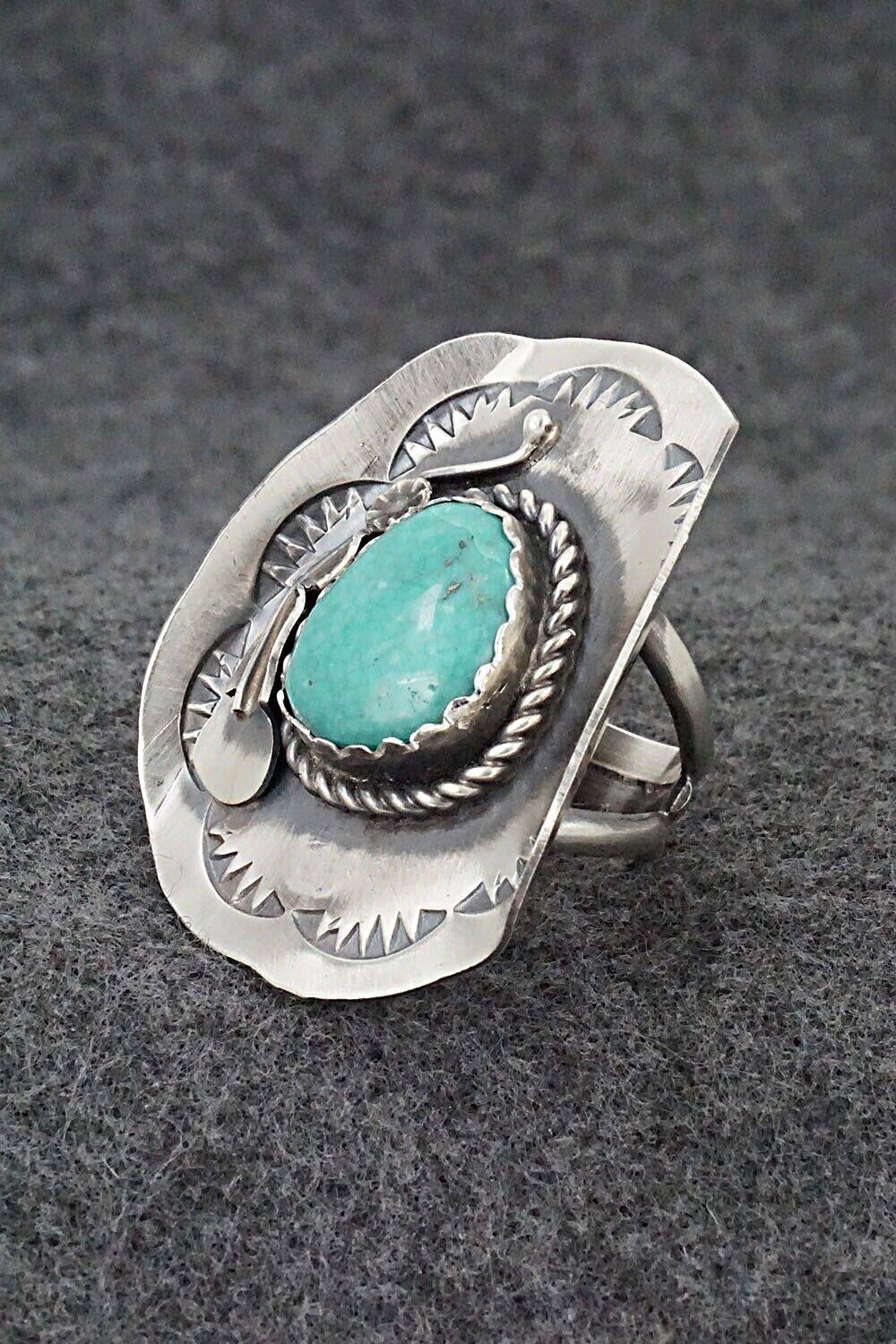 Turquoise & Sterling Silver Ring - Tim Yazzie - Size 6.5