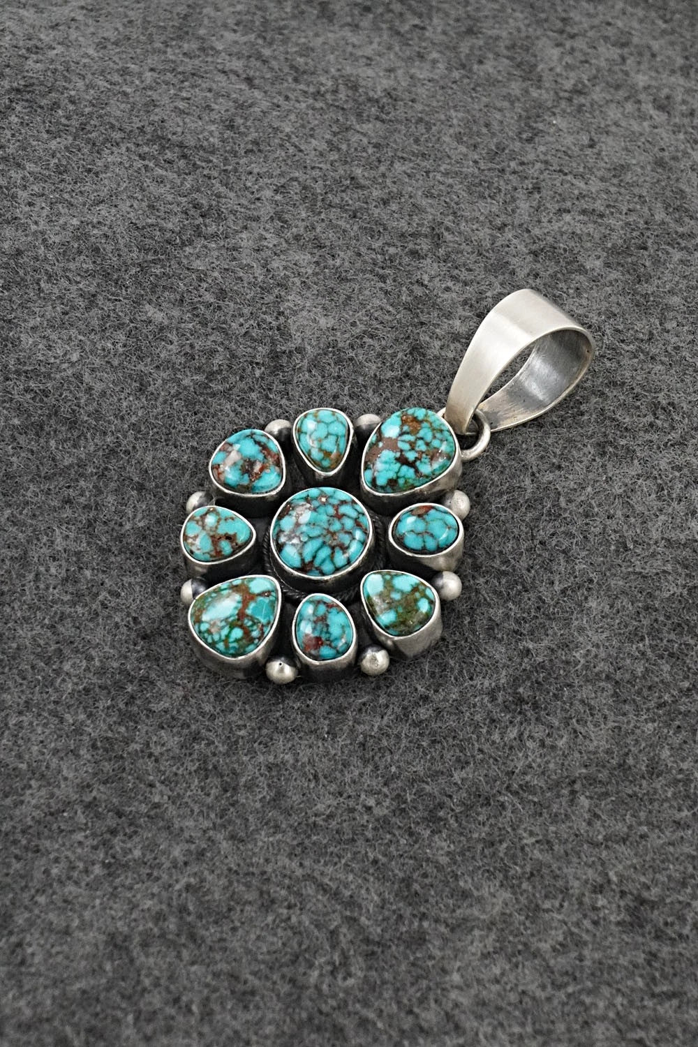 Turquoise & Sterling Silver Pendant - Mark Yazzie