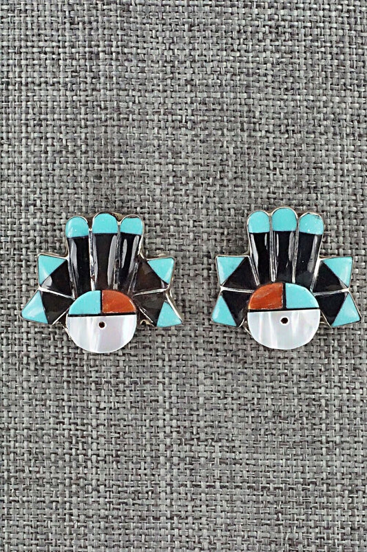 Multi Stone & Sterling Silver Earrings - Clayton Vacit