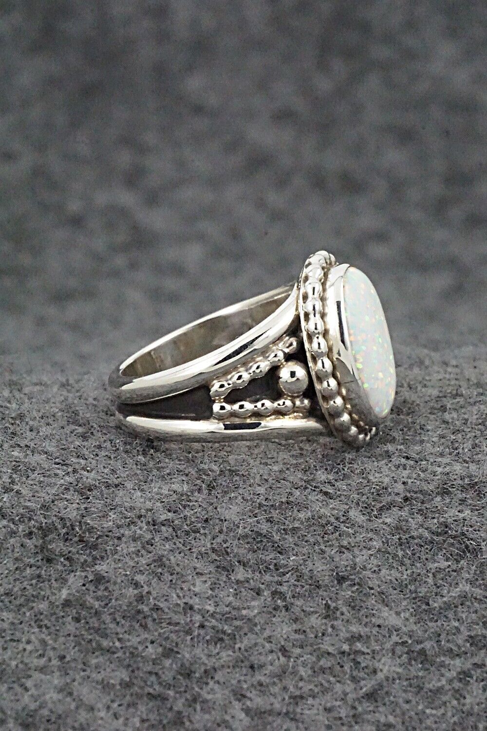 Opalite & Sterling Silver Ring - Thomas Yazzie - Size 7