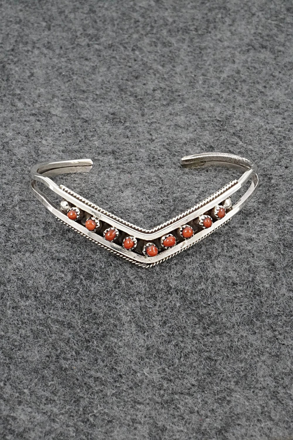 Coral & Sterling Silver Bracelet - Susie Livingston