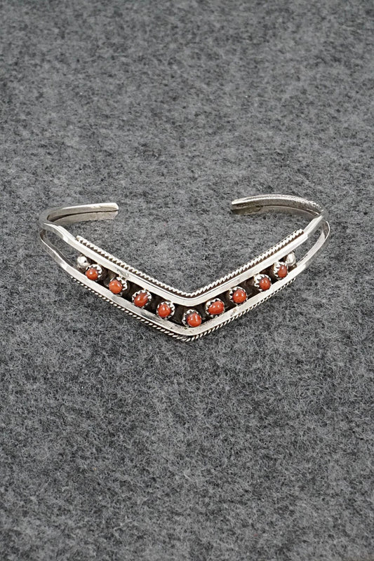 Coral & Sterling Silver Bracelet - Susie Livingston