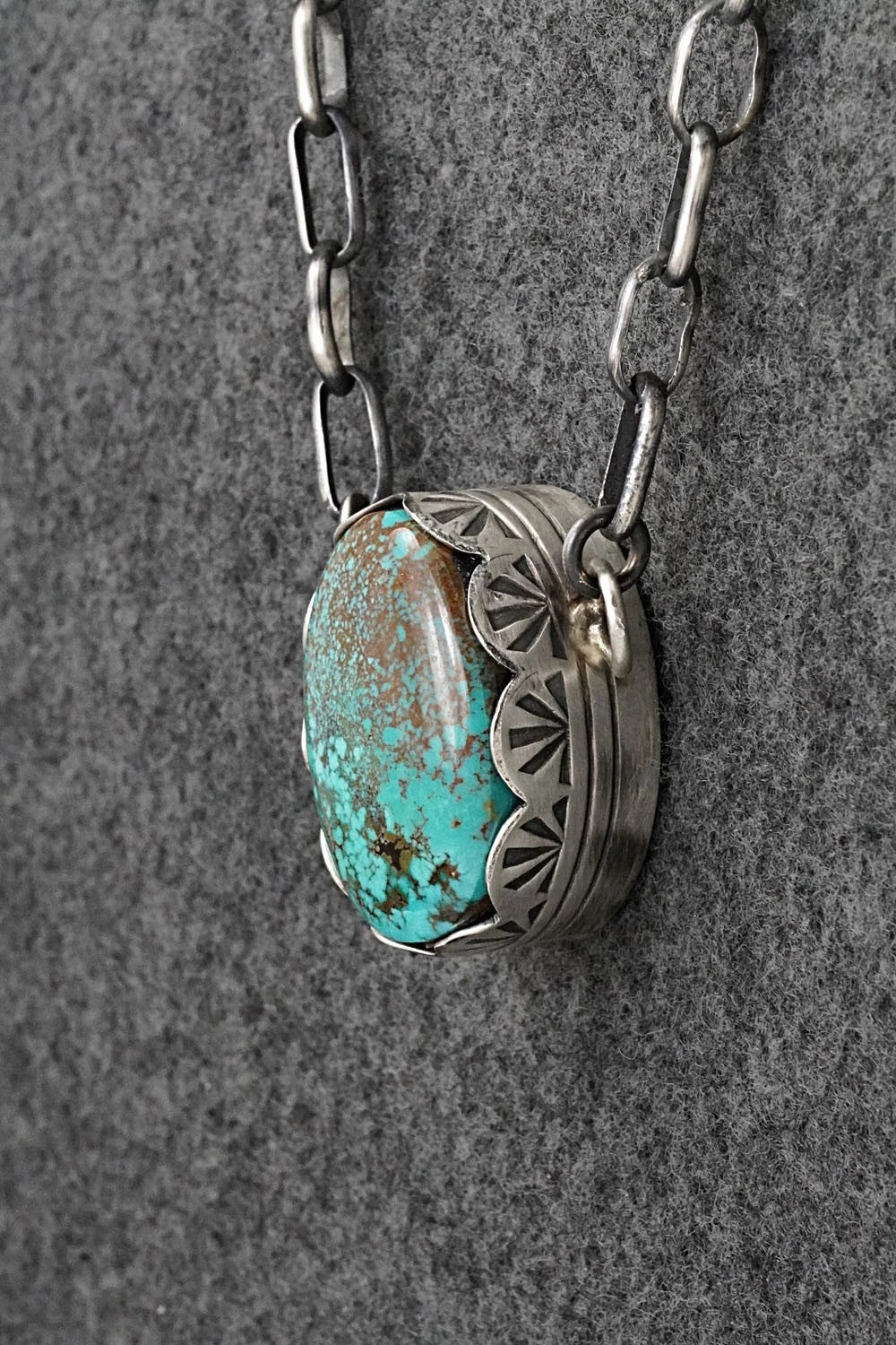 Turquoise & Sterling Silver Necklace - Paul Livingston