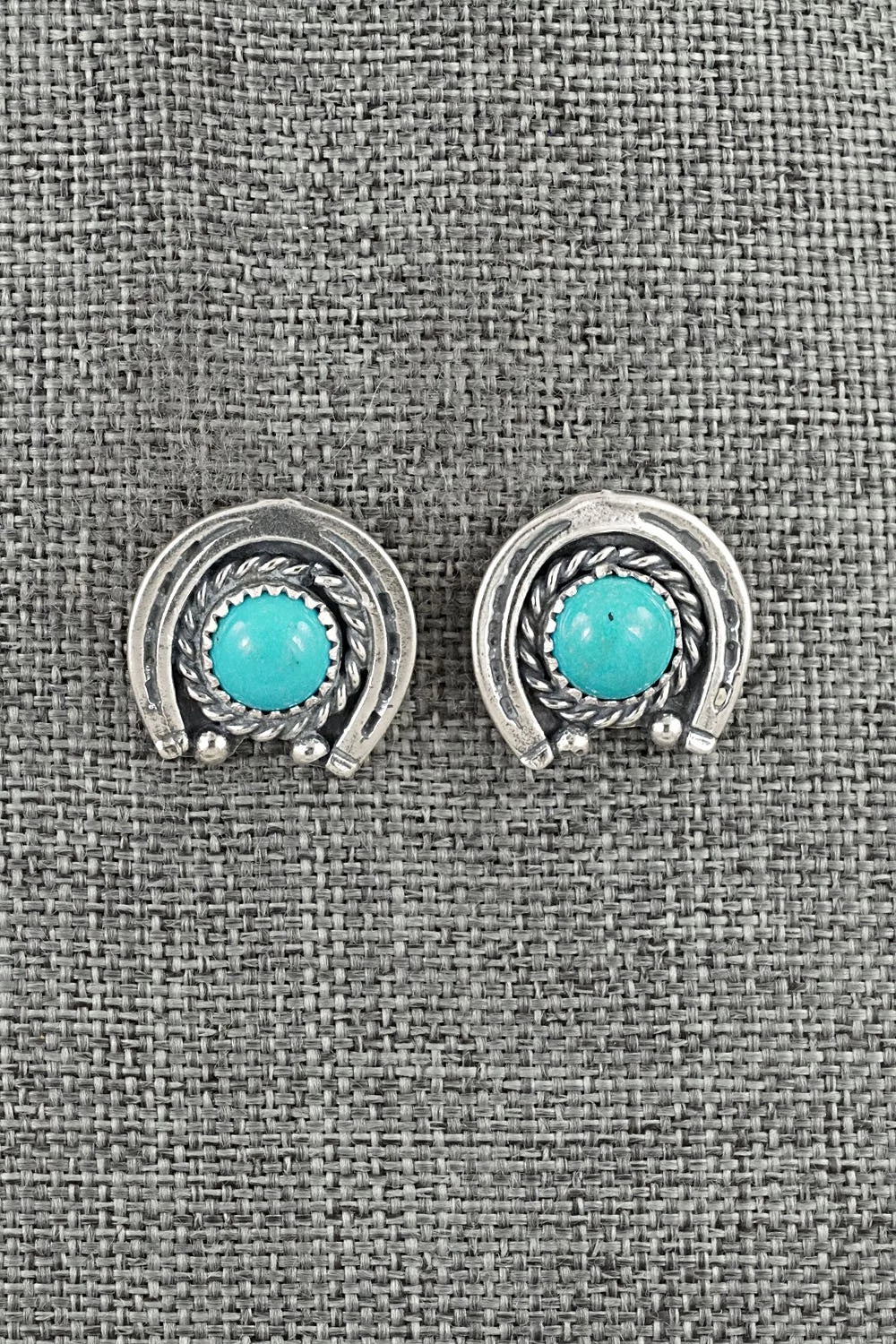 Turquoise & Sterling Silver Earrings - Annette Chiquito