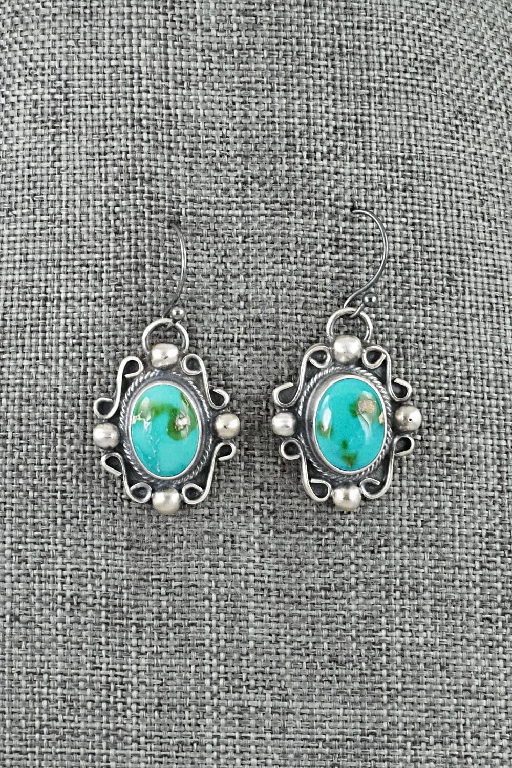 Turquoise & Sterling Silver Necklace and Earrings Set - Kathleen Livingston