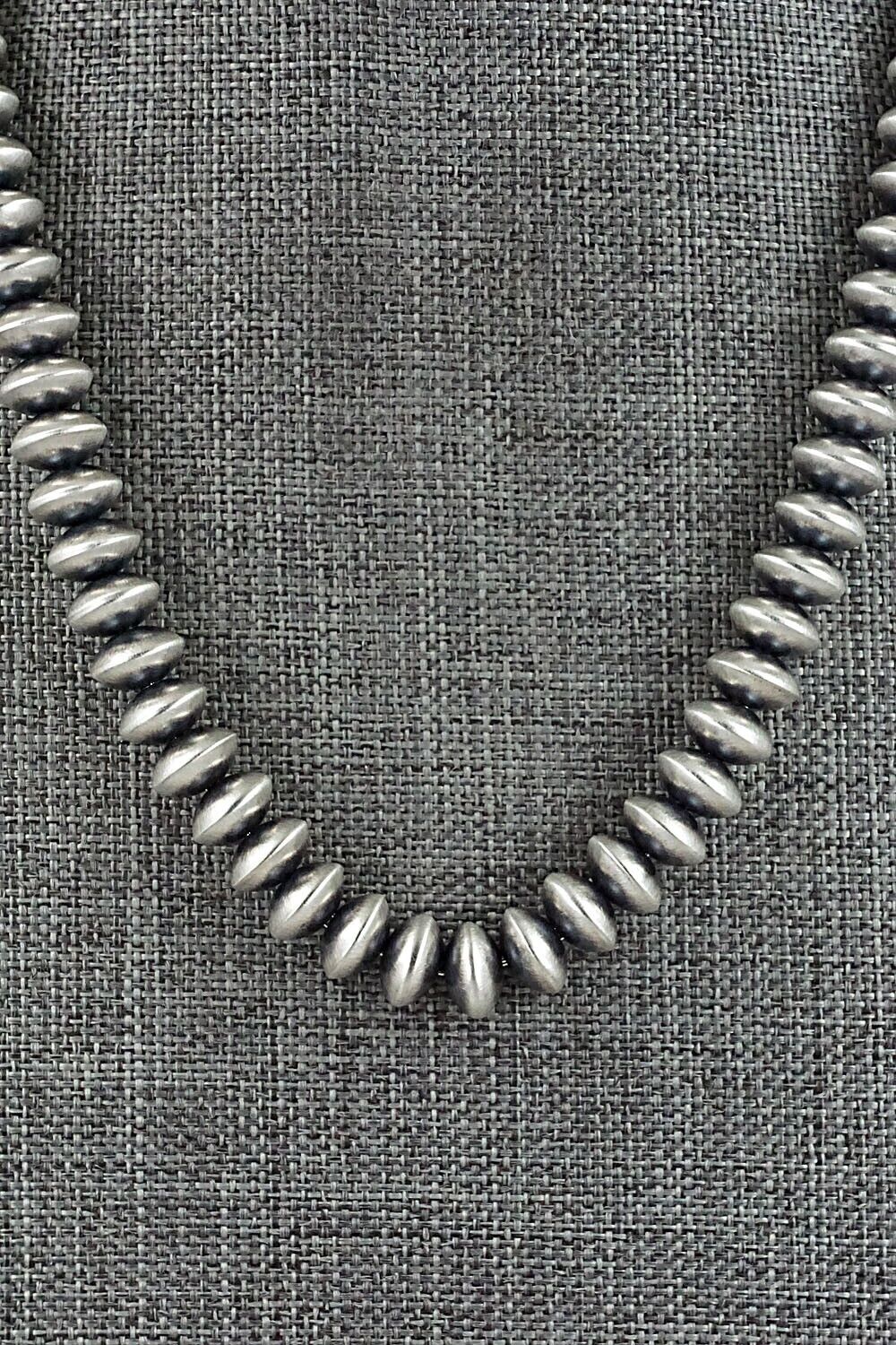 Sterling Silver Navajo Pearl Necklace 24" - Bryannen Halwood