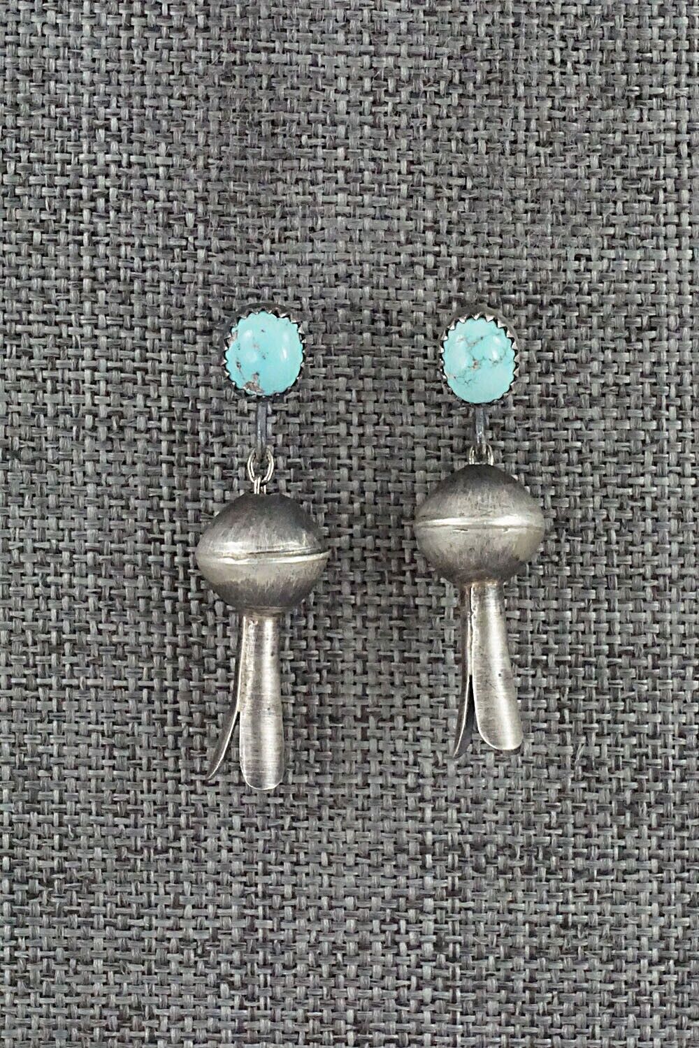 Turquoise & Sterling Silver Blossom Earrings - Shirley Lee