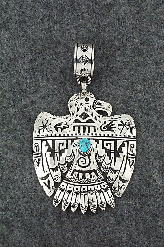 Turquoise & Sterling Silver Pendant - Richard Singer