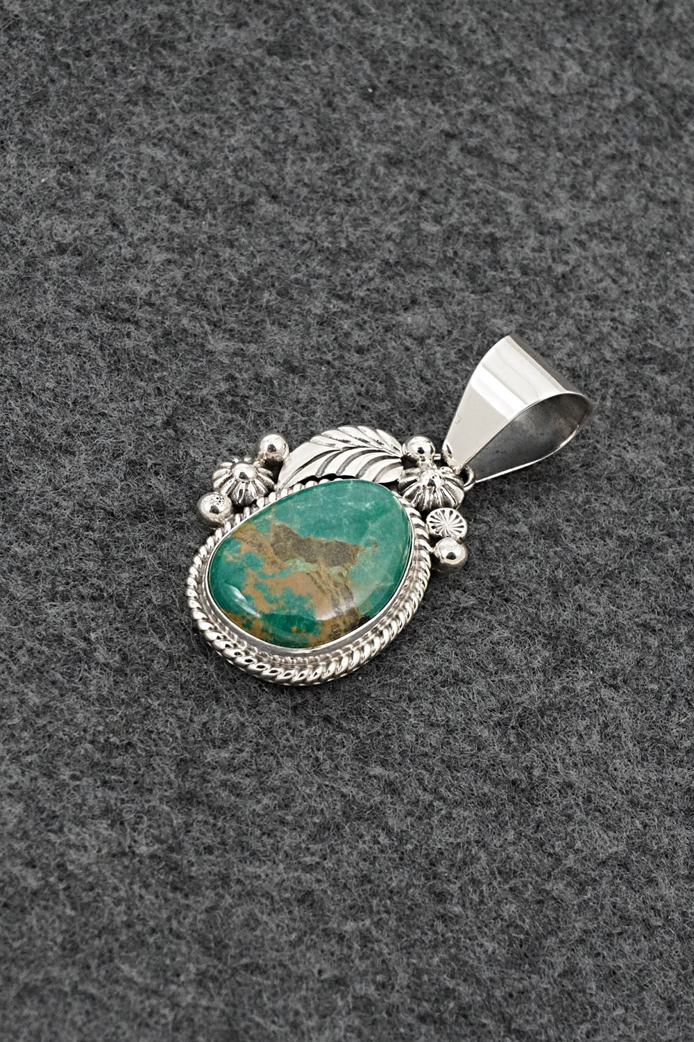 Turquoise & Sterling Silver Pendant - Ella Linkin