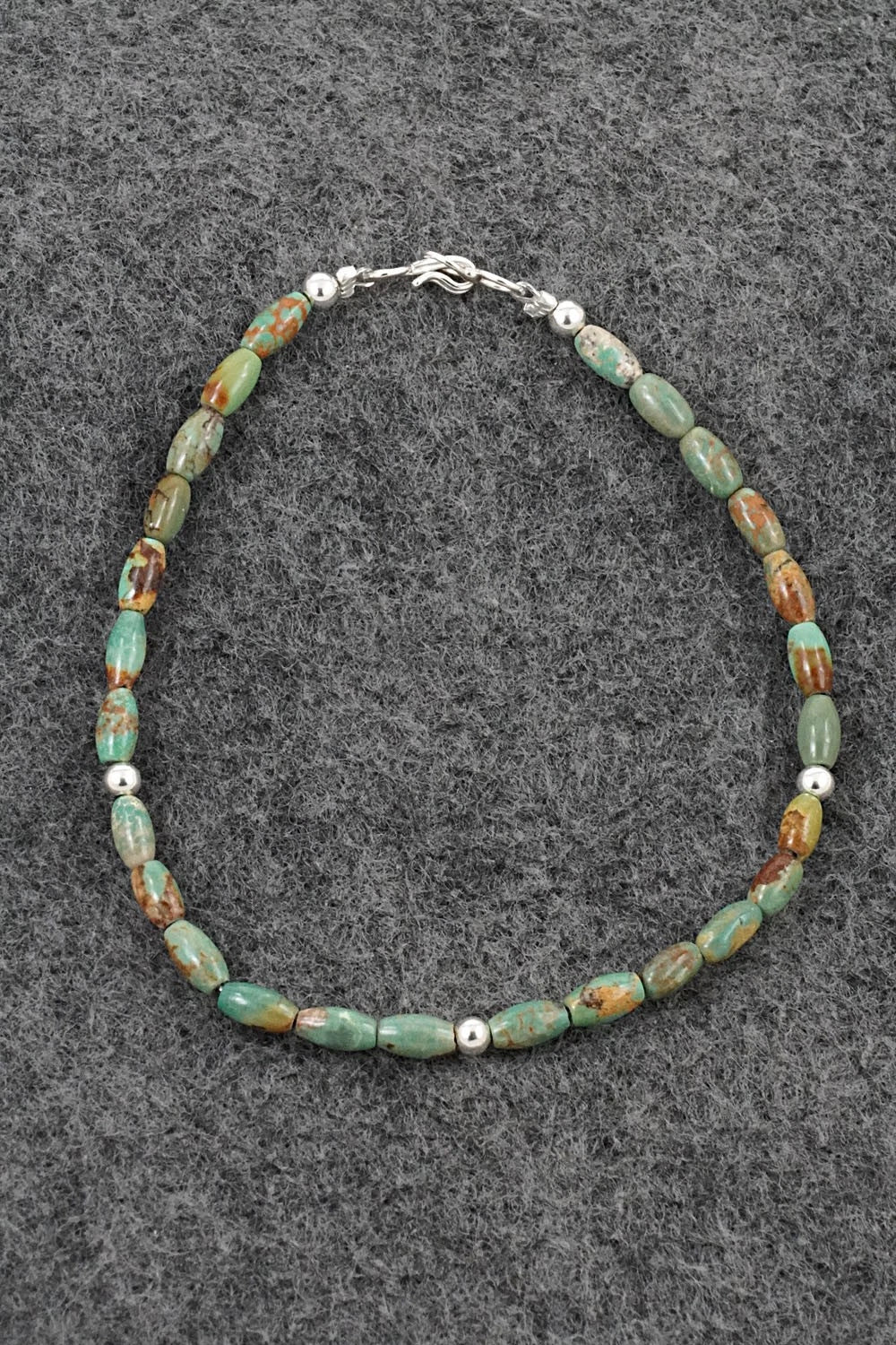 Turquoise & Sterling Silver Bracelet - Doreen Jake