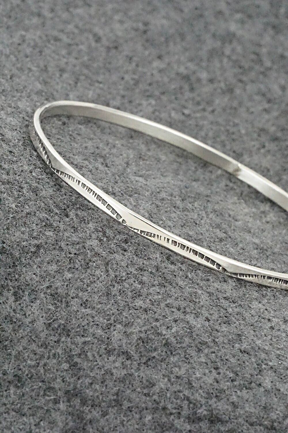 Sterling Silver Bangle Bracelet - Elaine Tahe