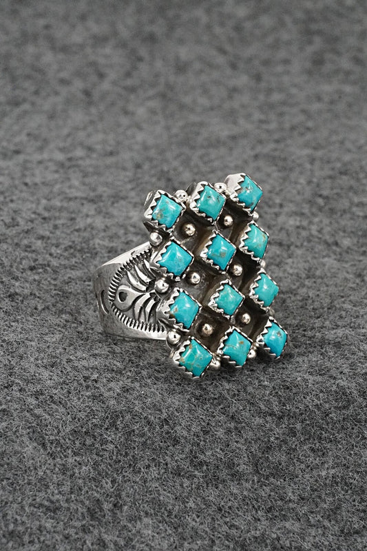 Turquoise & Sterling Silver Ring - Verley Betone - Size 8.5