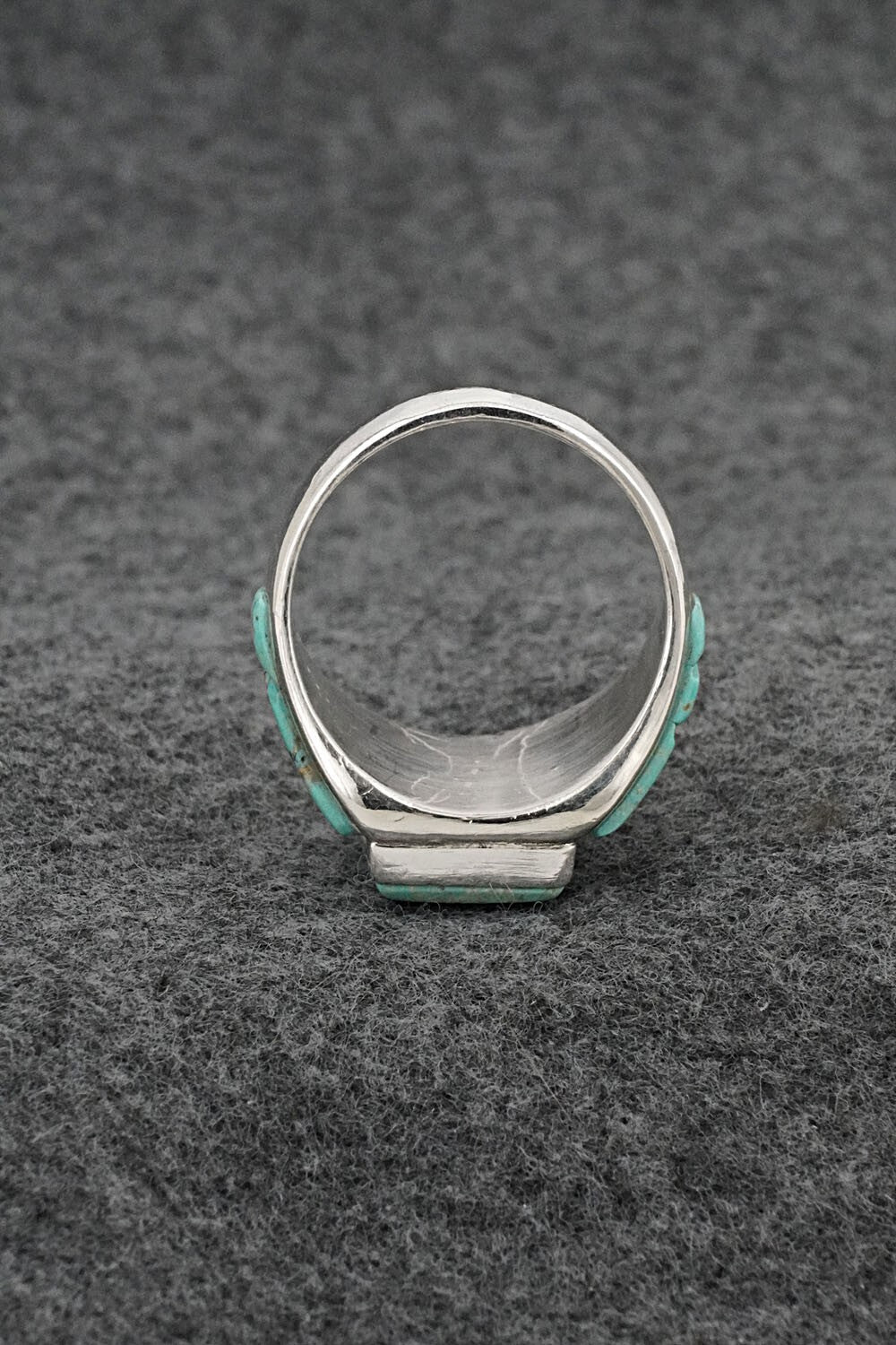 Turquoise & Sterling Silver Ring - Bevis Tsadiasi - Size 12