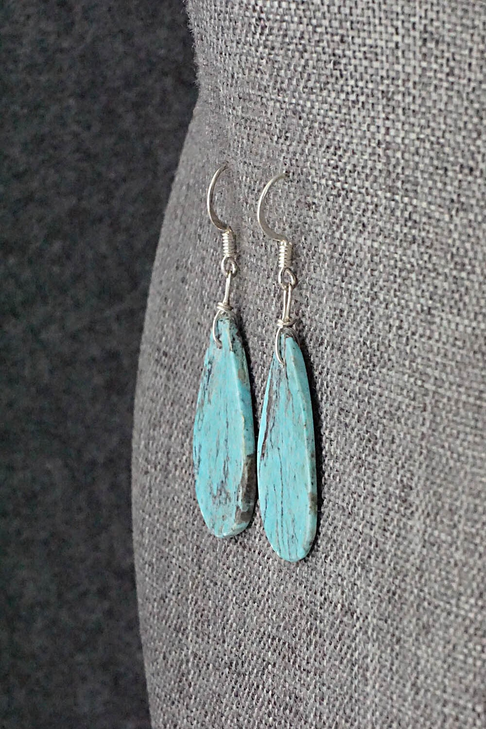 Turquoise & Sterling Silver Earrings - Joe Garcia