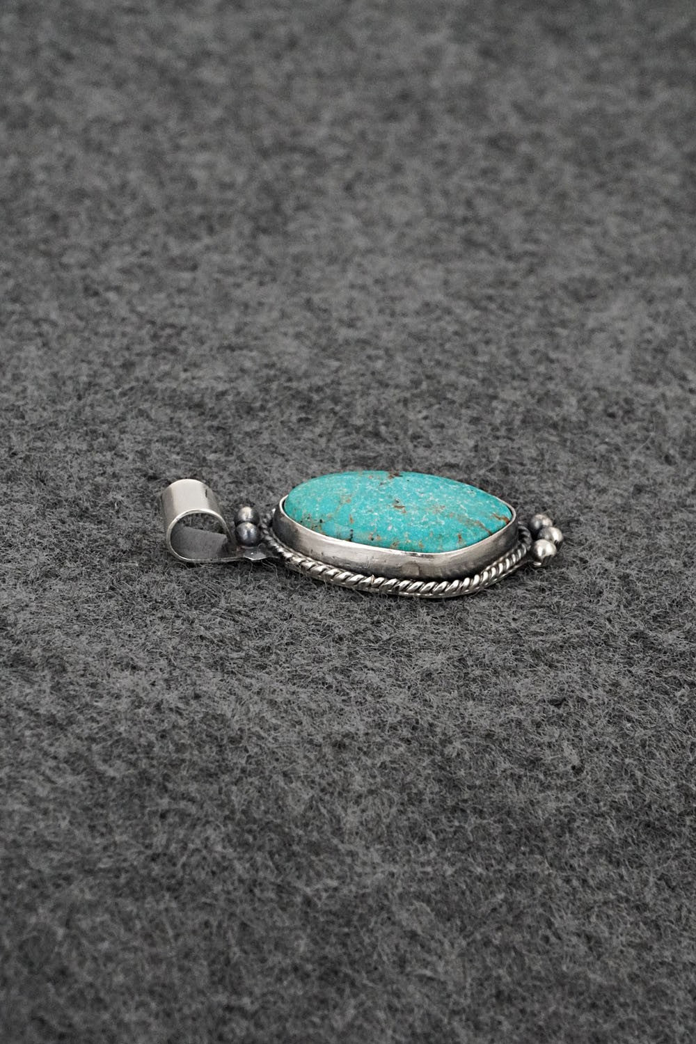 Turquoise & Sterling Silver Pendant - Rena Begay
