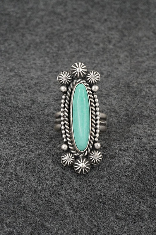 Turquoise & Sterling Silver Ring - Michael Calladitto - Size 7