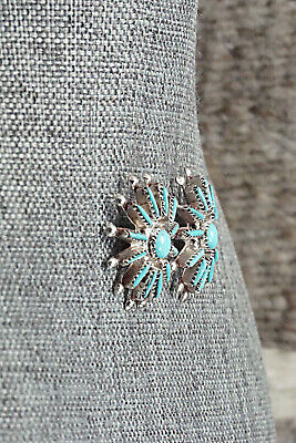 Turquoise & Sterling Silver Earrings - Rena Cachina