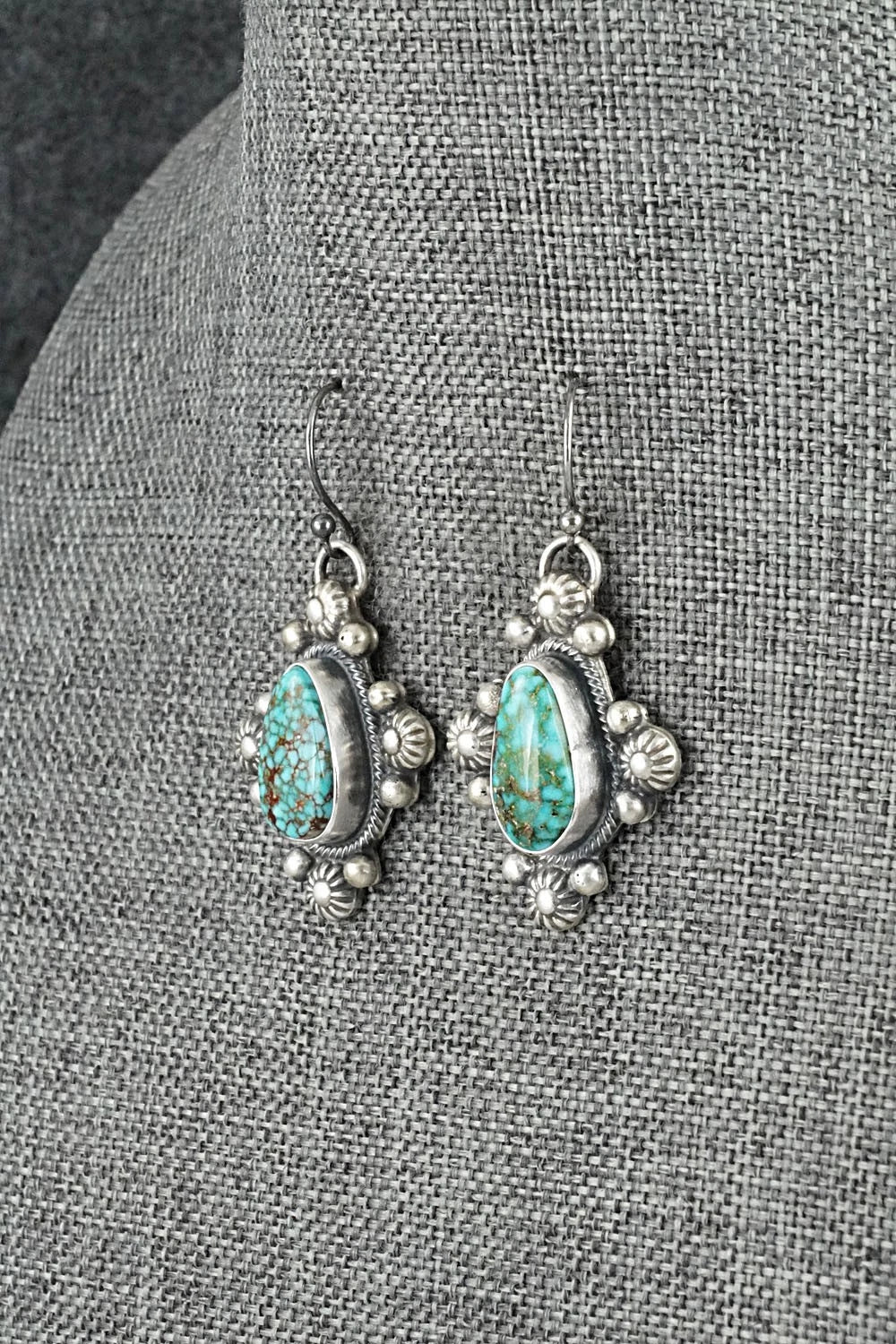 Turquoise & Sterling Silver Necklace and Earrings Set - Kathleen Livingston