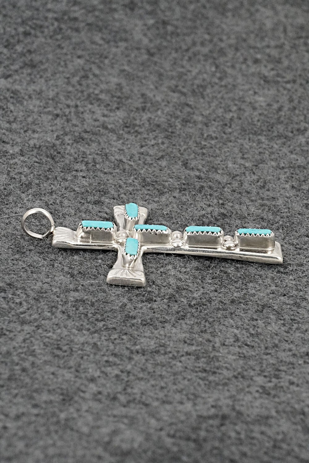 Turquoise & Sterling Silver Pendant - Verona Quam
