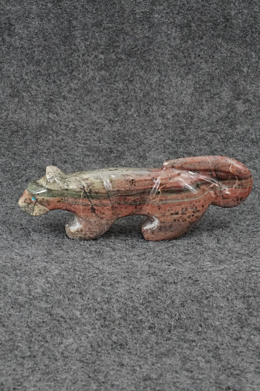 Mountain Lion Zuni Fetish Carving - Mike Tucson