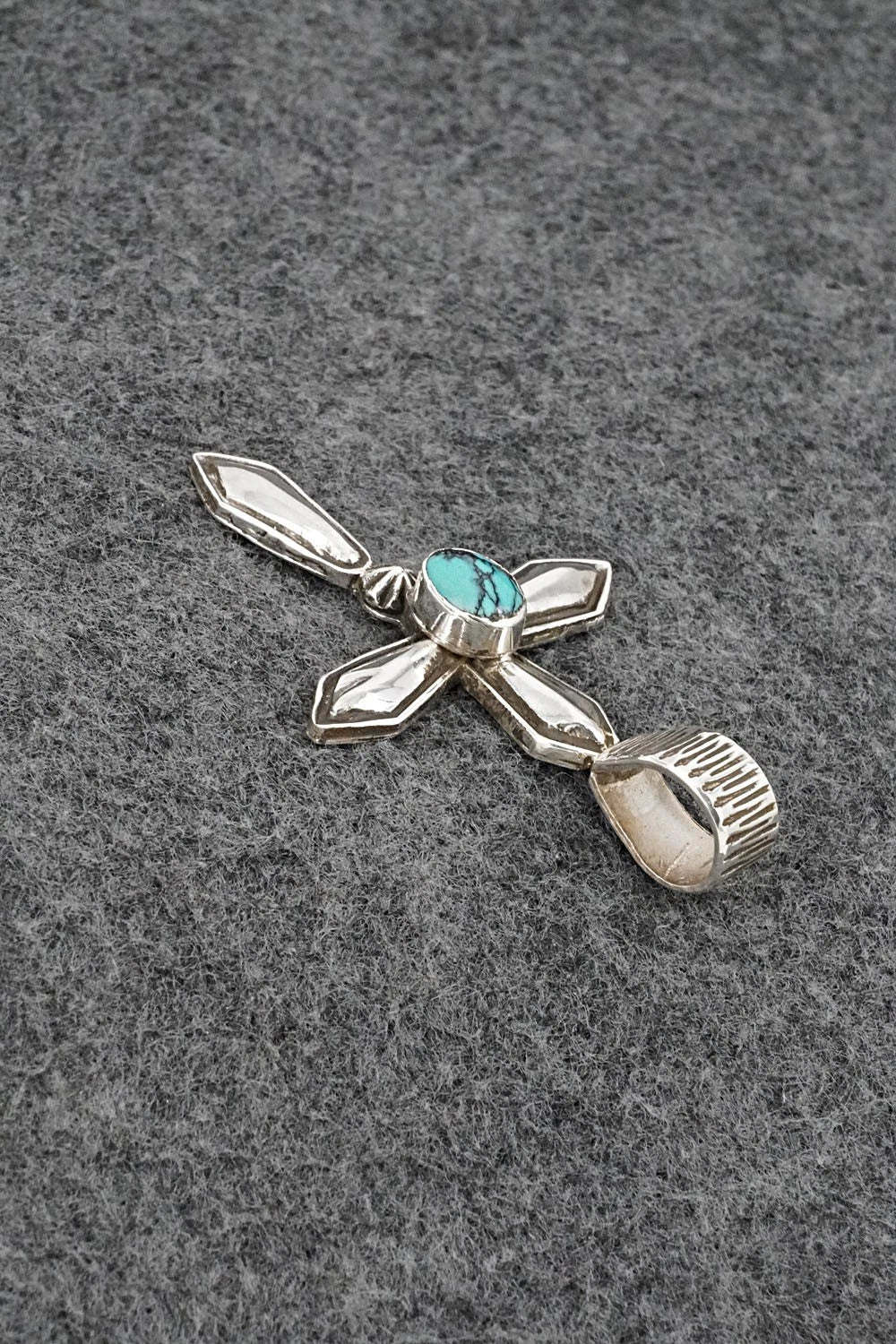 Turquoise & Sterling Silver Pendant - Emerson Delgarito