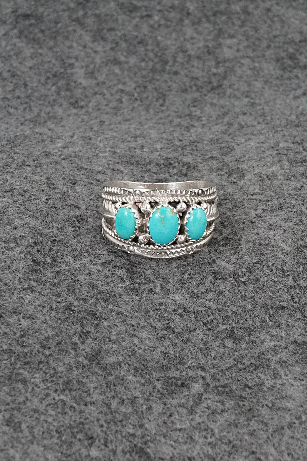Turquoise & Sterling Silver Ring - Betty Begaye - Size 11
