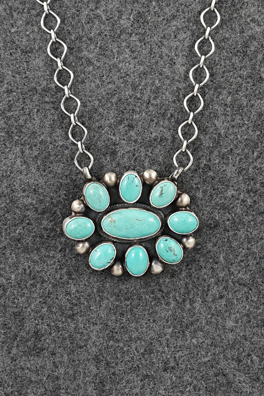 Turquoise & Sterling Silver Necklace - Kathleen Livingston