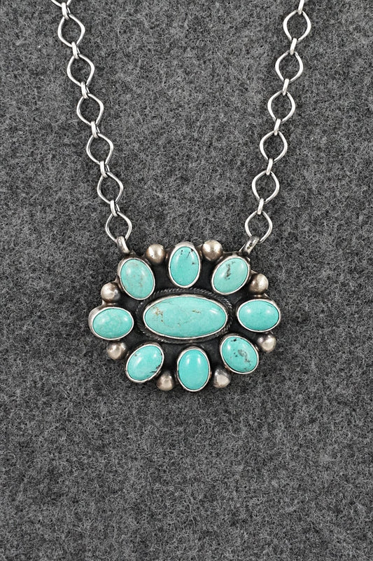 Turquoise & Sterling Silver Necklace - Kathleen Livingston