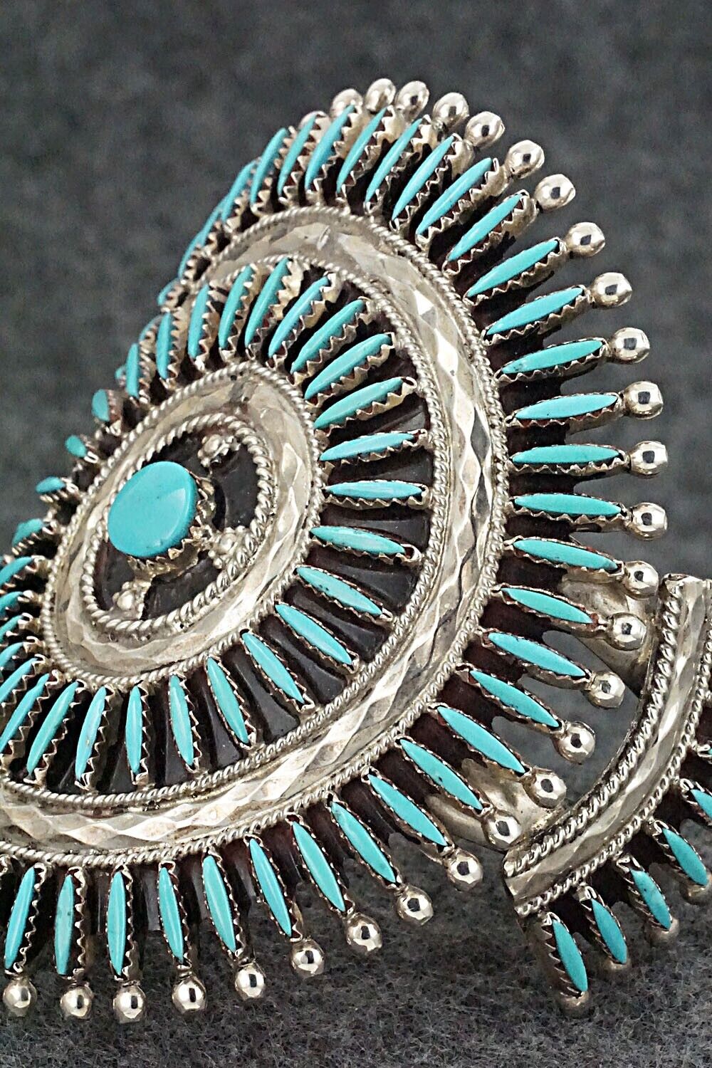 Turquoise & Sterling Silver Bracelet and Ring - Jack Etsate