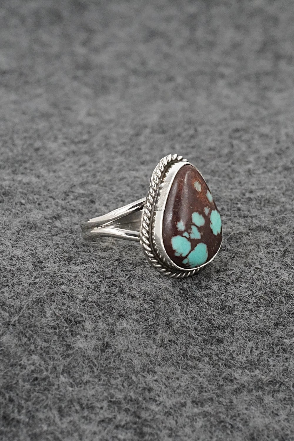 Turquoise & Sterling Silver Ring - Eugene Gruber - Size 5