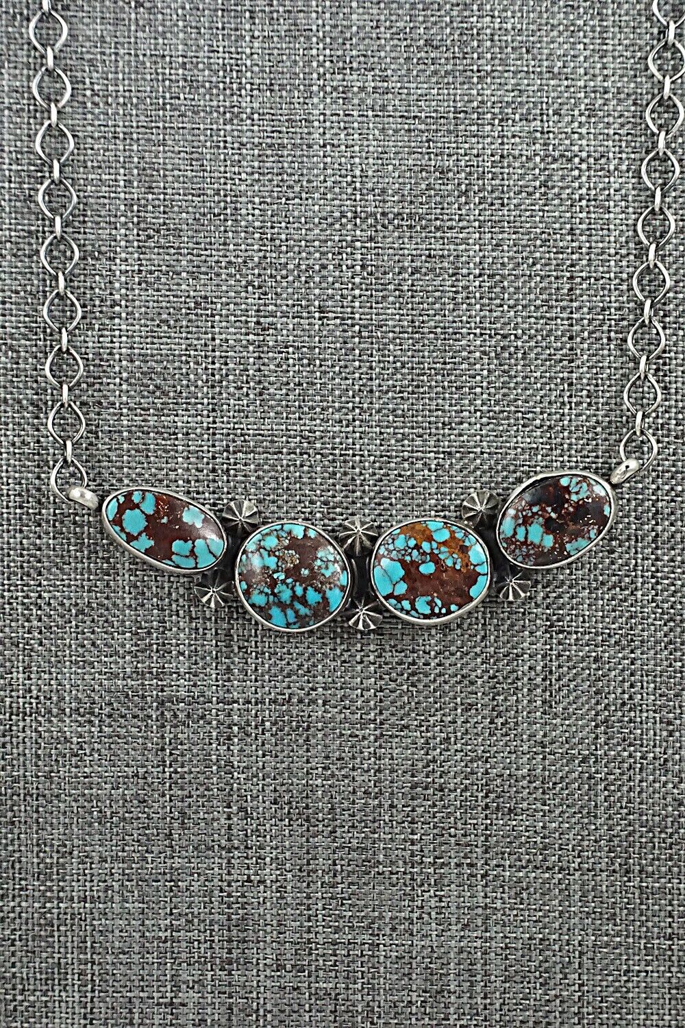 Turquoise & Sterling Silver Necklace - Darrin Livingston