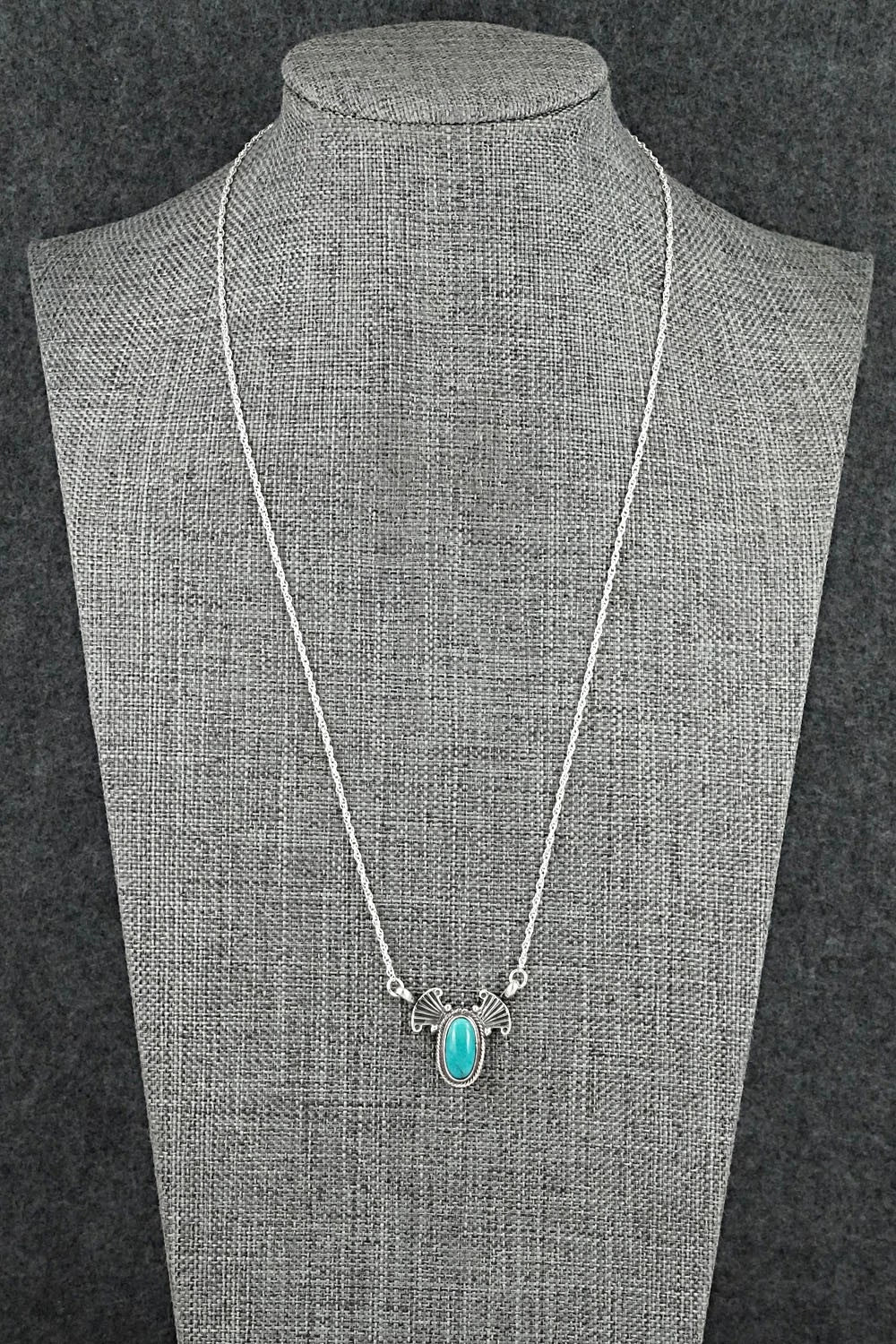 Turquoise & Sterling Silver Necklace - Verley Betone