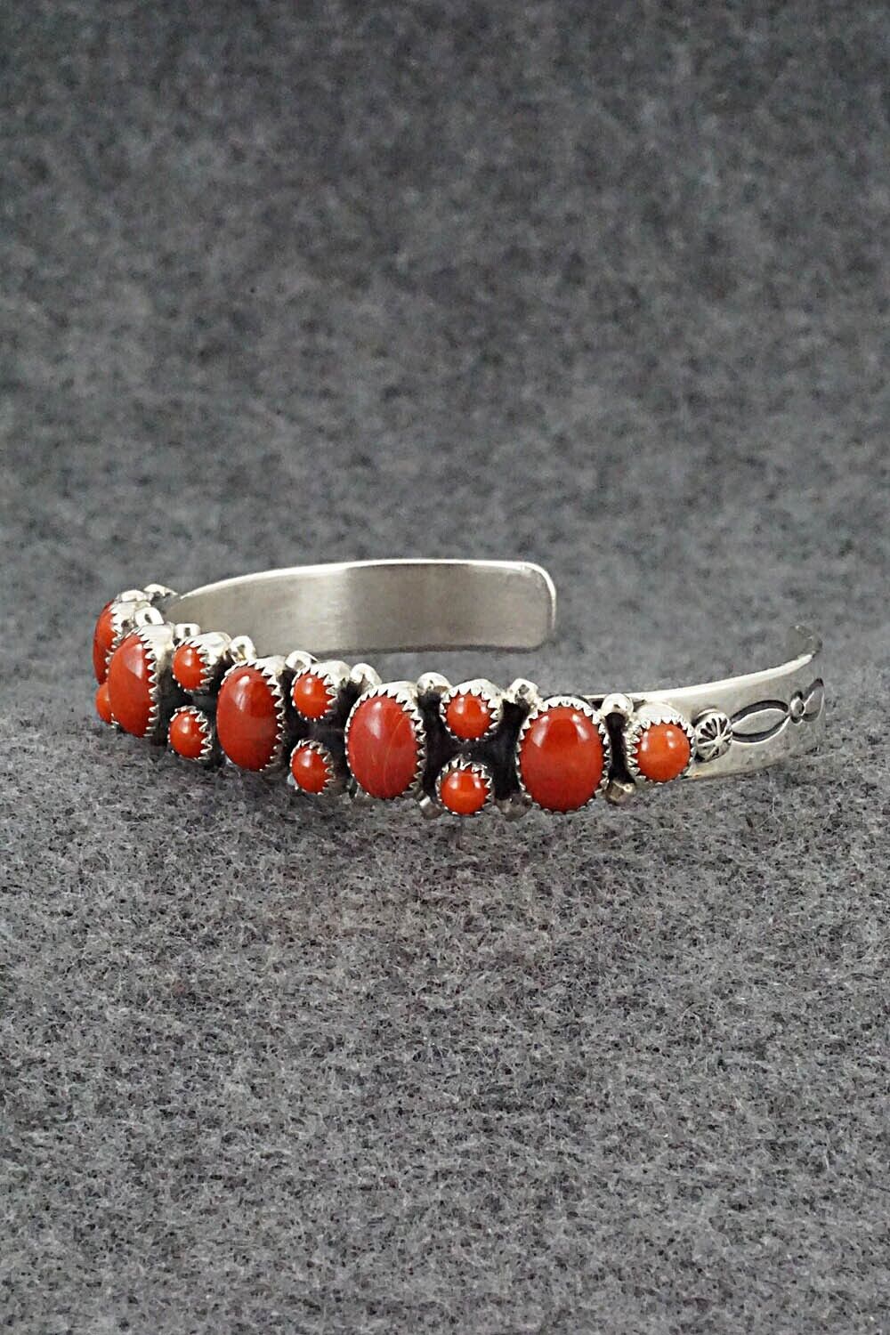 Coral & Sterling Silver Bracelet - Garrison Boyd