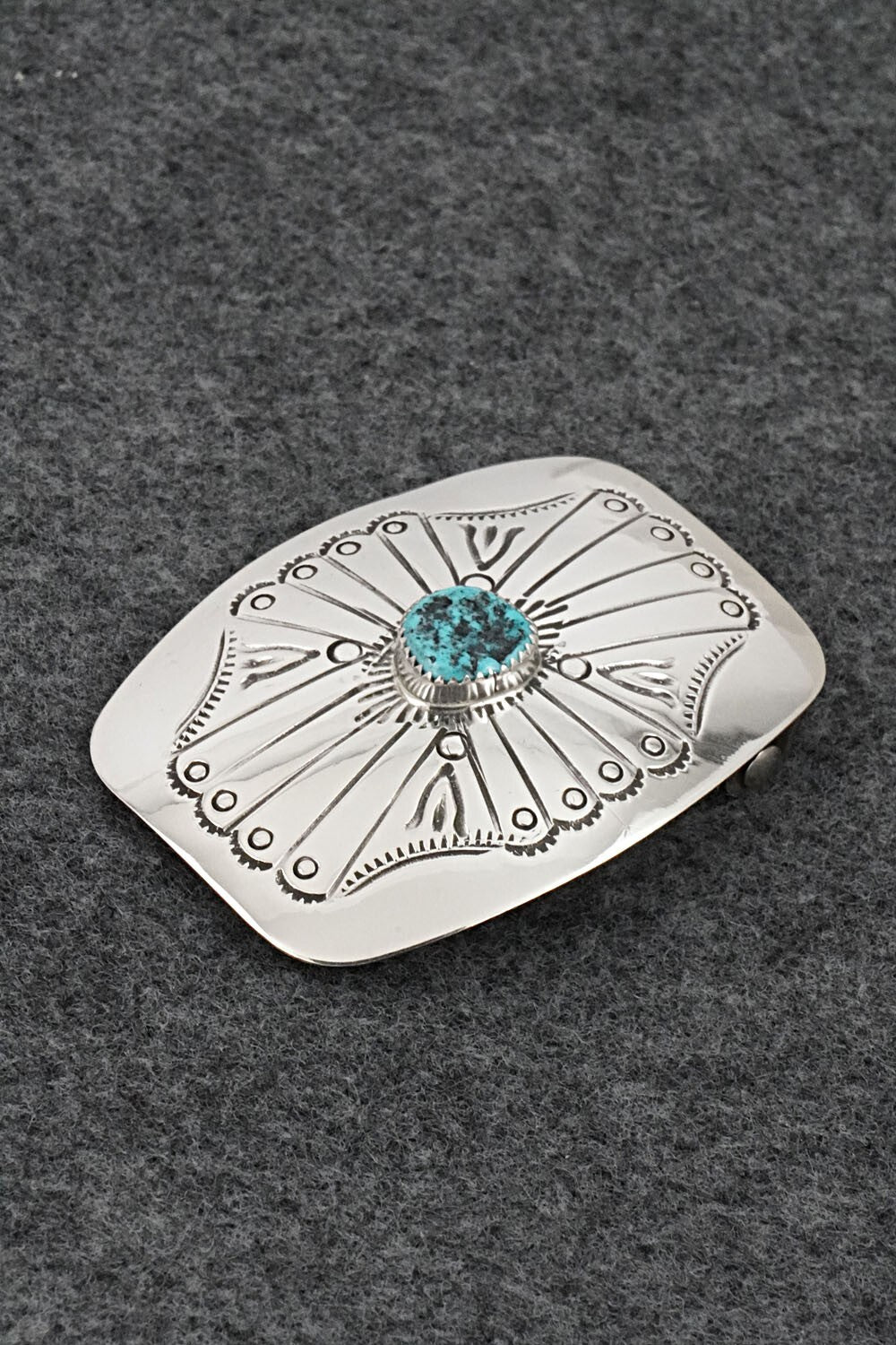 Turquoise & Sterling Silver Belt Buckle - Jolene Begay