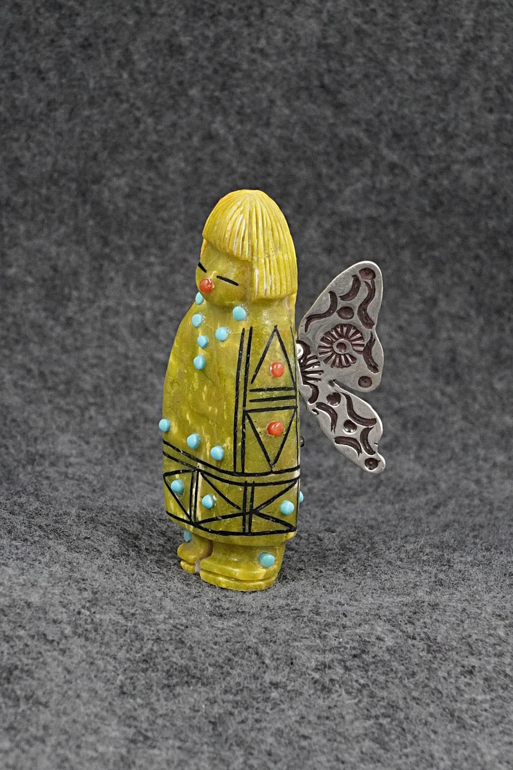 Butterfly Maiden Zuni Fetish Carving - Claudia Peina